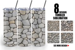 Small Stone Background Tumbler Sublimation Wrap Product Image 1