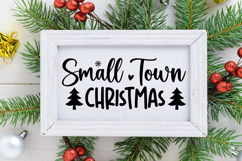 Small Town Christmas Sign SVG, Farmhouse Christmas Sign Product Image 2