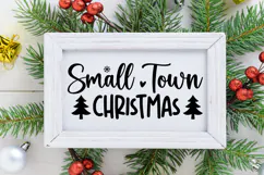 Small Town Christmas Sign SVG, Farmhouse Christmas Sign Product Image 2