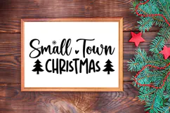 Small Town Christmas Sign SVG, Farmhouse Christmas Sign Product Image 3