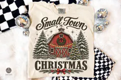 Small Town Christmas PNG, Vintage Farmhouse Holiday Product Image 2