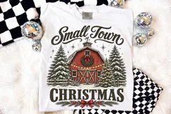 Small Town Christmas PNG, Vintage Farmhouse Holiday Product Image 4