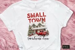 Small Town Farmhouse Cheer PNG | Christmas Sublimation Product Image 2
