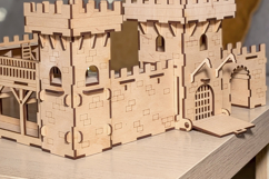 Small Wall of the Castle dollhouse - laser cut file Product Image 2