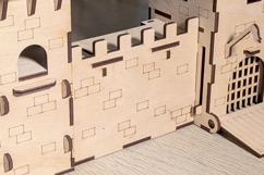 Small Wall of the Castle dollhouse - laser cut file Product Image 6