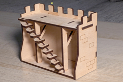 Small Wall of the Castle dollhouse - laser cut file Product Image 10