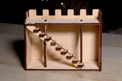 Small Wall of the Castle dollhouse - laser cut file Product Image 3