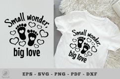 Small wonder, big love, Baby Quotes SVG Product Image 1