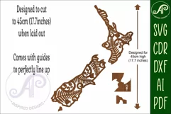45cm New Zealand wall art with designs outline SVG laser Product Image 3