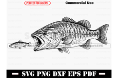 Smallmouth Bass SVG PNG EPS PDF DXF Product Image 1