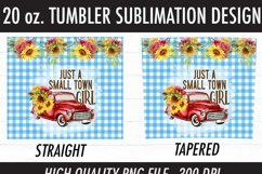 20 oz Skinny Tumbler Sublimation | Small Town Girl Red Truck Product Image 3