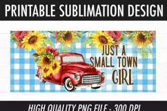 Small Town Girl Truck Mug Wrap Sublimation | 11 & 15 oz PNG Product Image 2