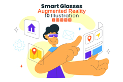 10 Smart Glasses Augmented Reality Illustration Product Image 1