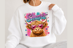 Smart Highland Cow PNG Product Image 3