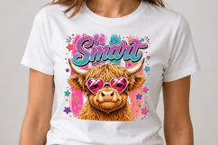 Smart Highland Cow PNG Product Image 4