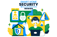 10 Smart Home Security Illustration Product Image 1