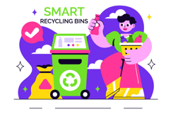 10 Smart Recycling Bins Illustration Product Image 4