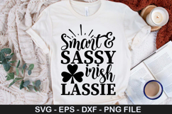 Smart &amp; sassy irish lassie SVG - St. Patrick's Day Design Product Image 1