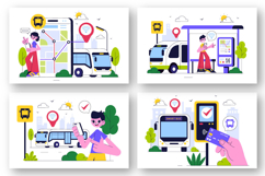 10 Smart Public Transport System Illustration Product Image 2