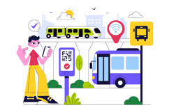 10 Smart Public Transport System Illustration Product Image 4