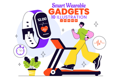 10 Smart Wearable Gadgets Illustration Product Image 1