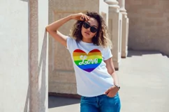 LGBT Rainbow Stripe Heart Gay Pride svg for Cricut Product Image 2
