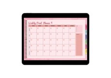 Weekly Meal Digital Planner with Hyperlinks each pages Product Image 3