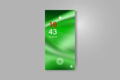 Smartphone screen with abstract wavy wallpaper concept Product Image 2