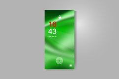 Smartphone screen with abstract wavy wallpaper concept Product Image 1