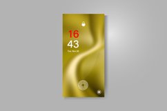Smartphone screen with abstract wavy wallpaper design Product Image 1