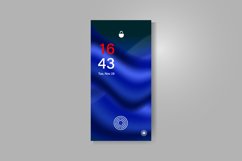 Smartphone screen with abstract wavy wallpaper vector Product Image 1
