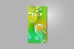 Smartphone screen with colorful abstract bubble wallpaper Product Image 1