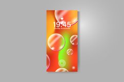 Smartphone screen with colorful abstract bubble wallpaper Product Image 1