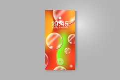 Smartphone screen with colorful abstract bubble wallpaper Product Image 2
