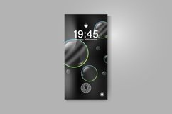 Smartphone screen with colorful abstract bubble wallpaper Product Image 2
