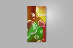 Smartphone screen with colorful abstract bubble wallpaper Product Image 1