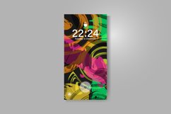 Smartphone screen with colorful abstract wallpaper concept Product Image 1