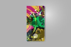 Smartphone screen with colorful abstract wallpaper creative Product Image 2
