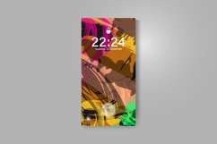 Smartphone screen with colorful abstract wallpaper design Product Image 2
