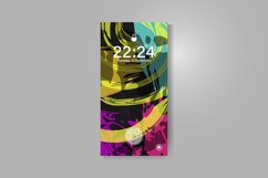 Smartphone screen with colorful abstract wallpaper vector Product Image 2