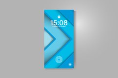 Smartphone screen with colorful geometric abstract wallpaper Product Image 1