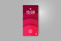 Smartphone screen with colorful geometric abstract wallpaper Product Image 2