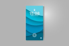 Smartphone screen with colorful geometric abstract wallpaper Product Image 2