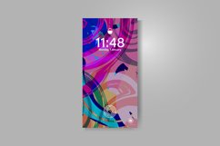 Smartphone screen with colorful watercolor abstract design Product Image 2