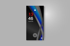 Smartphone screen with dynamic abstract wavy wallpaper Product Image 2