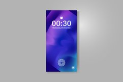 Smartphone screen with gradient grainy abstract wallpaper Product Image 1