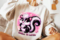Smell Ya Later PNG, Whimsical Skunk Clipart, Sarcastic PNG Product Image 2