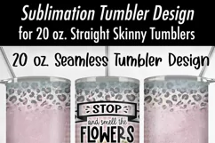 Stop and Smell the Flowers Gnome 20oz Seamless Tumbler Wrap Product Image 4