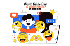 10 World Smile Day Illustration Product Image 1