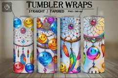 4 Smile Dreamcatcher Tumbler Wrap Sublimations, 20 oz Product Image 1